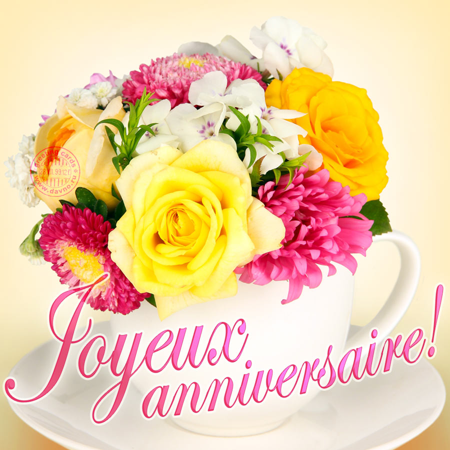 Joyeux anniversaire - Happy Birthday in French - Download on Davno